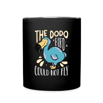 The Dodo Bird Could Not Fly Flightless Ornithology - Full Colour Mug - black - Front