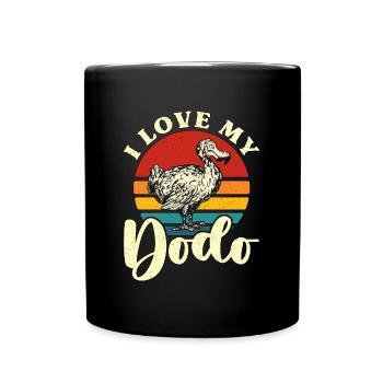 Dodo Bird I Love My Dodo Retro Flightless Animals - Full Colour Mug - black - Front