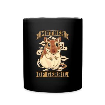 Gerbil Mother Of Gerbil Racing Rat Rodent Animals - Full Colour Mug - black - Front