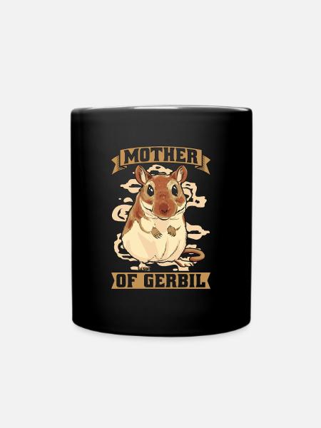 Gerbille Mère De Gerbille Racing Rat Rongeurs Animaux - Mug uni - noir
