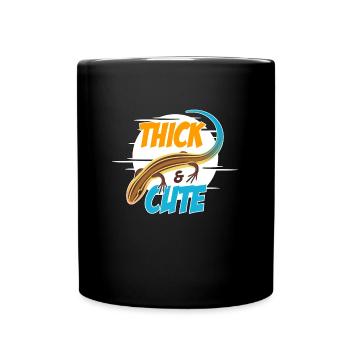 Skinks Thick And Cute Blue Tongue Reptile Owner - Full Colour Mug - black - Front