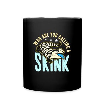 Scinques qui appelez-vous un propriétaire de reptile scinque - Mug uni - noir - Devant