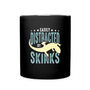 Les scinques facilement distraits par le propriétaire de reptiles scinques - Mug uni - noir - Devant