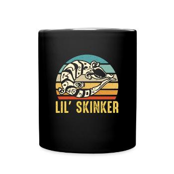 Skinks Lil' Skinker Retro Reptiles Exotic Animals - Full Colour Mug - black - Front