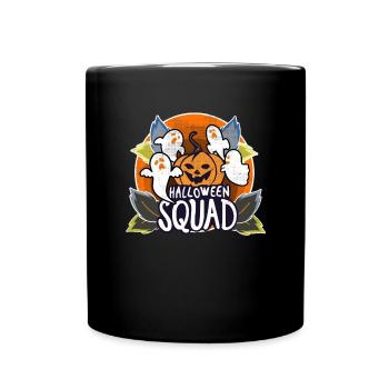 Funny Halloween Squad Party Pumpkin Costume - Full Colour Mug - black - Front