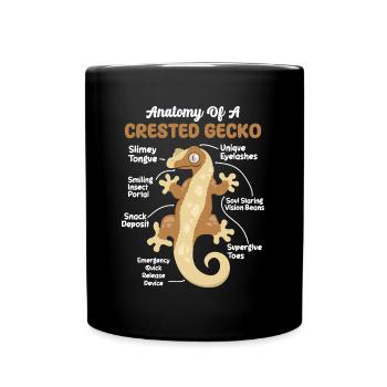Crown Gecko Reptile Gecko Terrarium Pet - Mug uni - noir - Devant