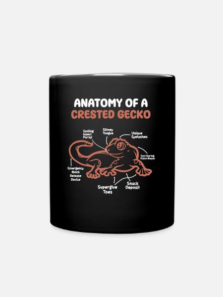 Kronengecko Reptil Gecko Terrarium Haustier - Tasse einfarbig - Schwarz