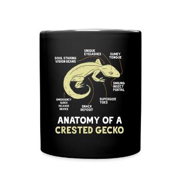 Crown Gecko Reptile Gecko Terrarium Pet - Mug uni - noir - Devant
