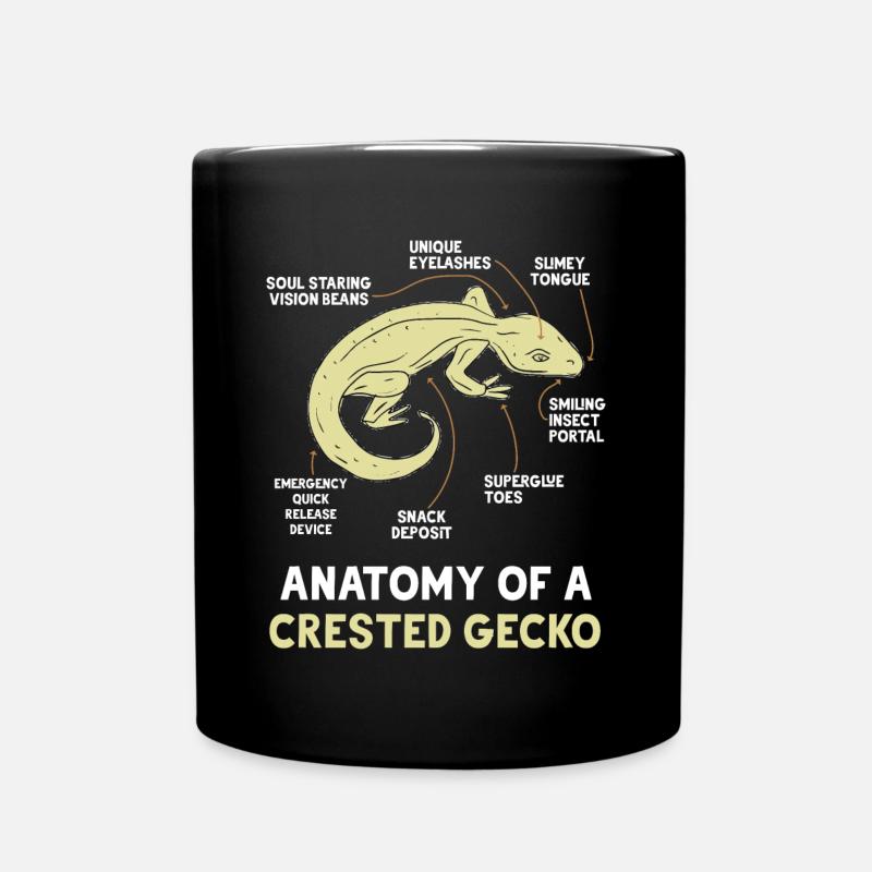 Kronengecko Reptil Gecko Terrarium Haustier - Tasse einfarbig - Schwarz