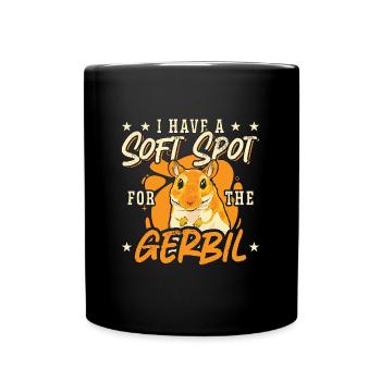 Gerbil I Have A Soft Spot For The Gerbil Rodent - Full Colour Mug - black - Front