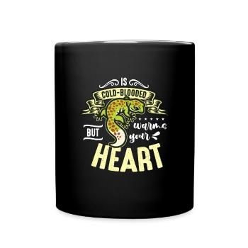 Leopard Gecko Is Cold Blooded But Warms Reptiles - Full Colour Mug - black - Front