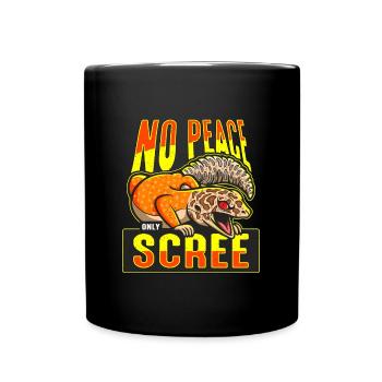 Leopard Gecko No Peace Only Scree Reptile Owner - Full Colour Mug - black - Front