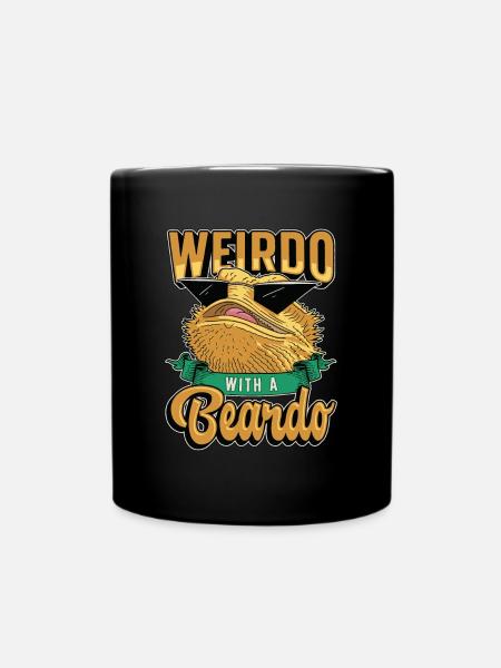 Bearded Dragon Weirdo With A Beardo Lizard Lover - Full Colour Mug - black