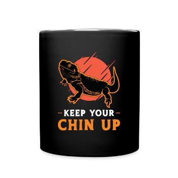 Bearded Dragon Keep Your Chin Up Reptiles Beardie - Tasse einfarbig - Schwarz - Vorne