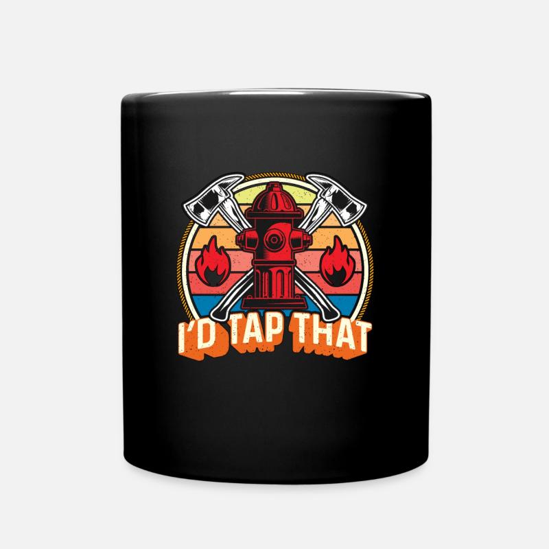 Chef pompier Je ferais appel à ce service d’incendie rétro - Mug uni - noir