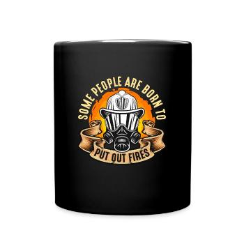 Chief Firefighter Some People Are Born Firefighter - Full Colour Mug - black - Front