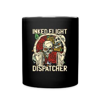 Emergency call control center operations center skull - Full Colour Mug - black - Front