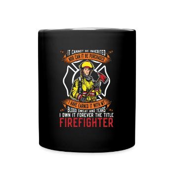 Pompier en chef Il ne peut pas être hérité Pompiers - Mug uni - noir - Devant