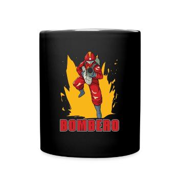 Chief Firefighter Bombero Fire Station Fireman - Full Colour Mug - black - Front