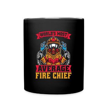 Le pompier en chef du monde est le pompier le plus moyen au monde - Mug uni - noir - Devant