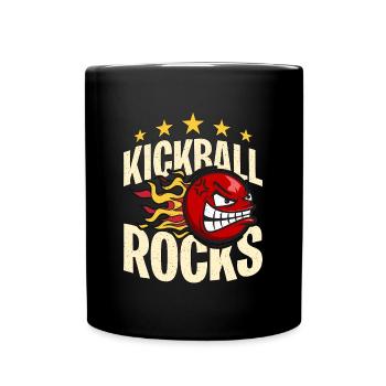 Kickball Rocks Loves Competitive Sports Kick Balls - Tasse einfarbig - Schwarz - Vorne