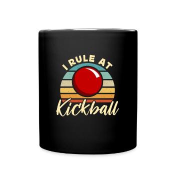 Kickball I Rule At Kickball Retro Loves Kick Balls - Tasse einfarbig - Schwarz - Vorne