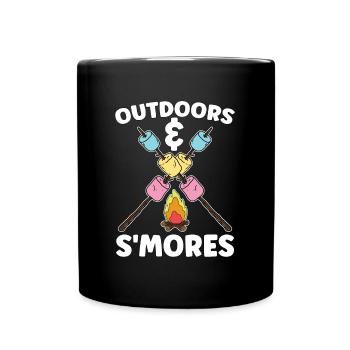 S'mores Outdoors & S'mores Roasting Marshmallows - Tasse einfarbig - Schwarz - Vorne
