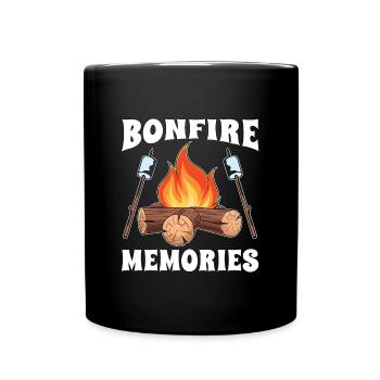 S'mores Bonfire Memories Glamping Marshmallows - Tasse einfarbig - Schwarz - Vorne
