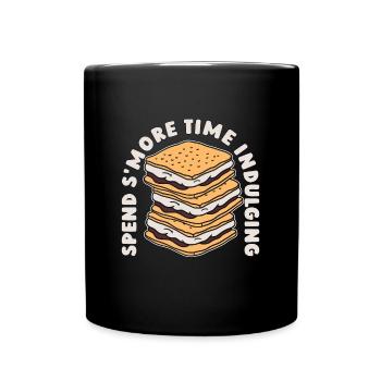 S'mores Spend S'more Time Indulging Loves Camping - Tasse einfarbig - Schwarz - Vorne