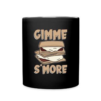 S'mores Gimme S'more Campers Roasting Glamping - Tasse einfarbig - Schwarz - Vorne