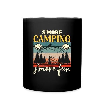 S'more Camping S'more Fun Roasting Marshmallows - Tasse einfarbig - Schwarz - Vorne