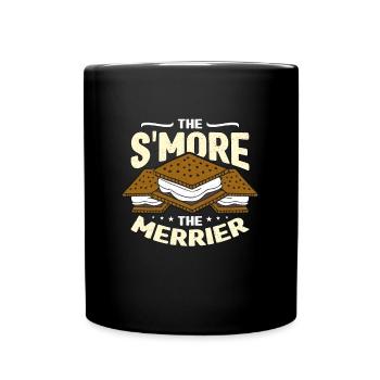 S'mores The S'more The Merrier Roasting Campers - Tasse einfarbig - Schwarz - Vorne