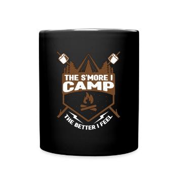 S'mores The S'more I Camp The Better I Glamping - Full Colour Mug - black - Front