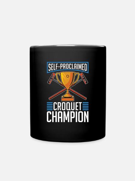 Croquet Self-Proclaimed Croquet Champion Mallet - Full Colour Mug - black
