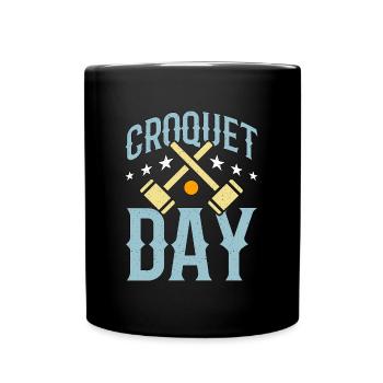 Croquet Day Jeu en plein air Mallet Croquet Master - Mug uni - noir - Devant