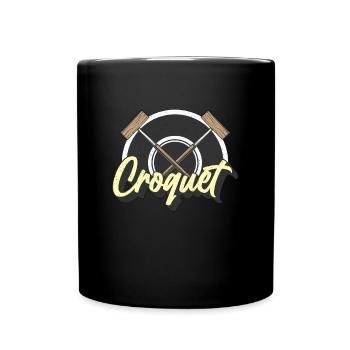 Croquet Loves Outdoor Game Mallet Croquet Master - Full Colour Mug - black - Front