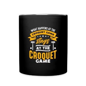 Croquet Que se passe-t-il au Croquet Game Mallet - Mug uni - noir - Devant