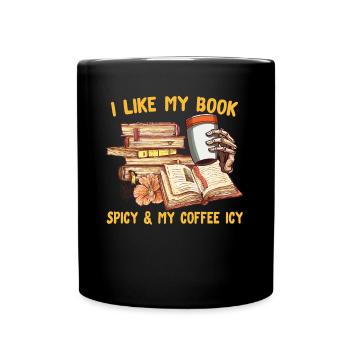Book Lover Book Reader Coffee Lover - Full Colour Mug - black - Front