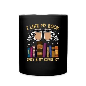 Book Lover Book Reader Coffee Lover - Full Colour Mug - black - Front