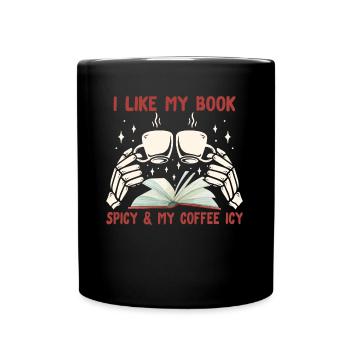 Book Lover Book Reader Coffee Lover - Full Colour Mug - black - Front
