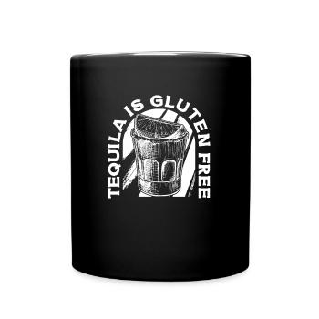 Glutenfrei Tequila - Tasse einfarbig - Schwarz - Vorne