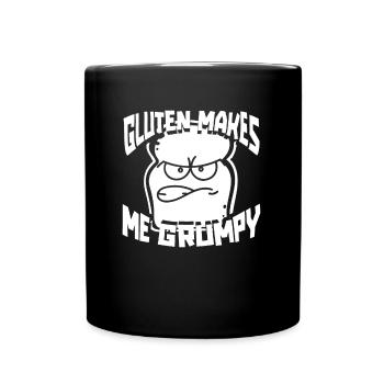 Glutenfrei Lustig - Tasse einfarbig - Schwarz - Vorne