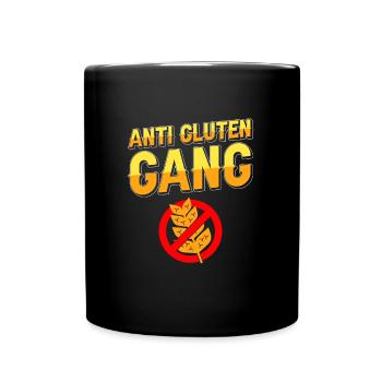 Glutenfrei Fun - Tasse einfarbig - Schwarz - Vorne