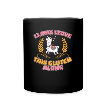 Glutenfrei Lama - Tasse einfarbig - Schwarz - Vorne