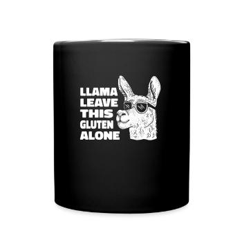 Gluten Free Llama - Full Colour Mug - black - Front