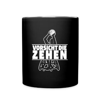 Rollstuhl Rollstuhlfahrer Basketball - Tasse einfarbig - Schwarz - Vorne