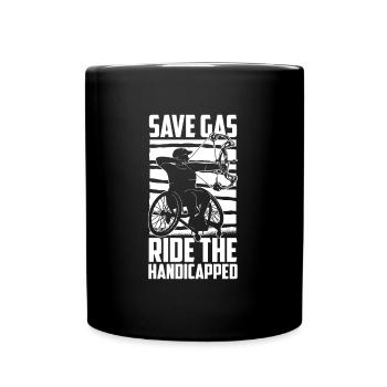 Fauteuil roulant Fauteuil roulant drôle - Mug uni - noir - Devant