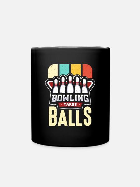 Alley Bowling prend des balles Ligue de bowling Ninepins - Mug uni - noir