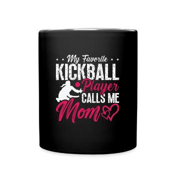 Kickball My Favorite Kickball Player Kickballer - Tasse einfarbig - Schwarz - Vorne