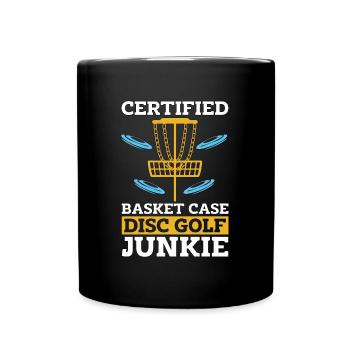 Disc Golf Certified Basket Case Disc Frisbee Golf - Full Colour Mug - black - Front